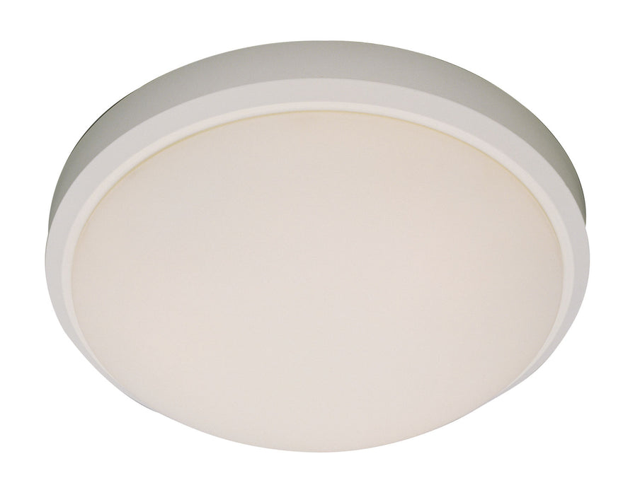 Bliss 3-Light Flushmount in White with White Frosted Glass
