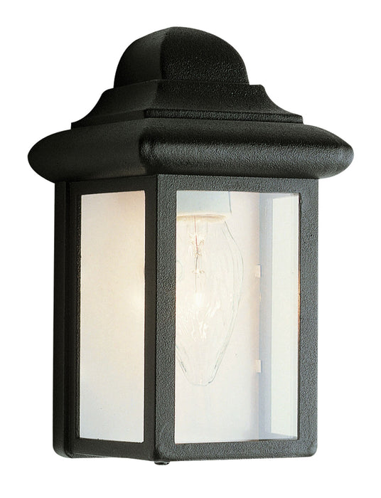 Vista 1-Light Pocket Lantern in Black with Clear Glass