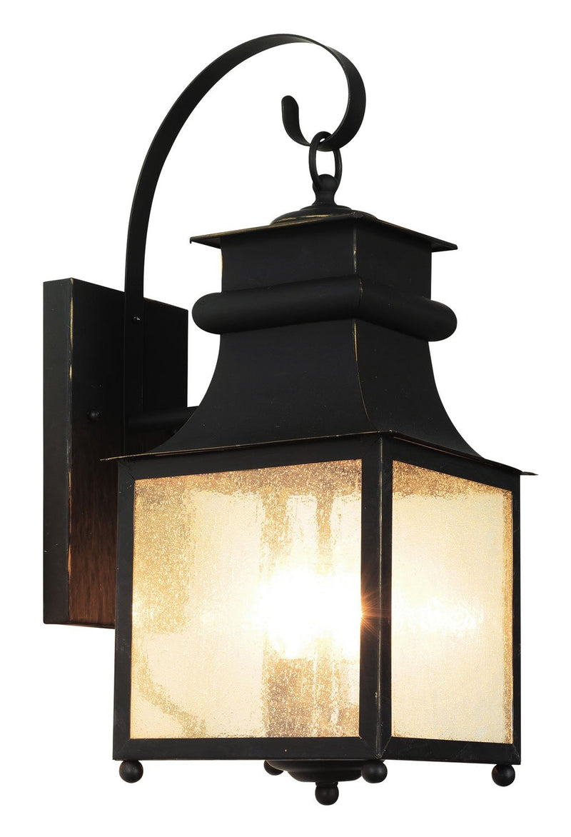 Santa Ines 3-Light 24.5" Outdoor Wall Lantern in Weathered Bronze
