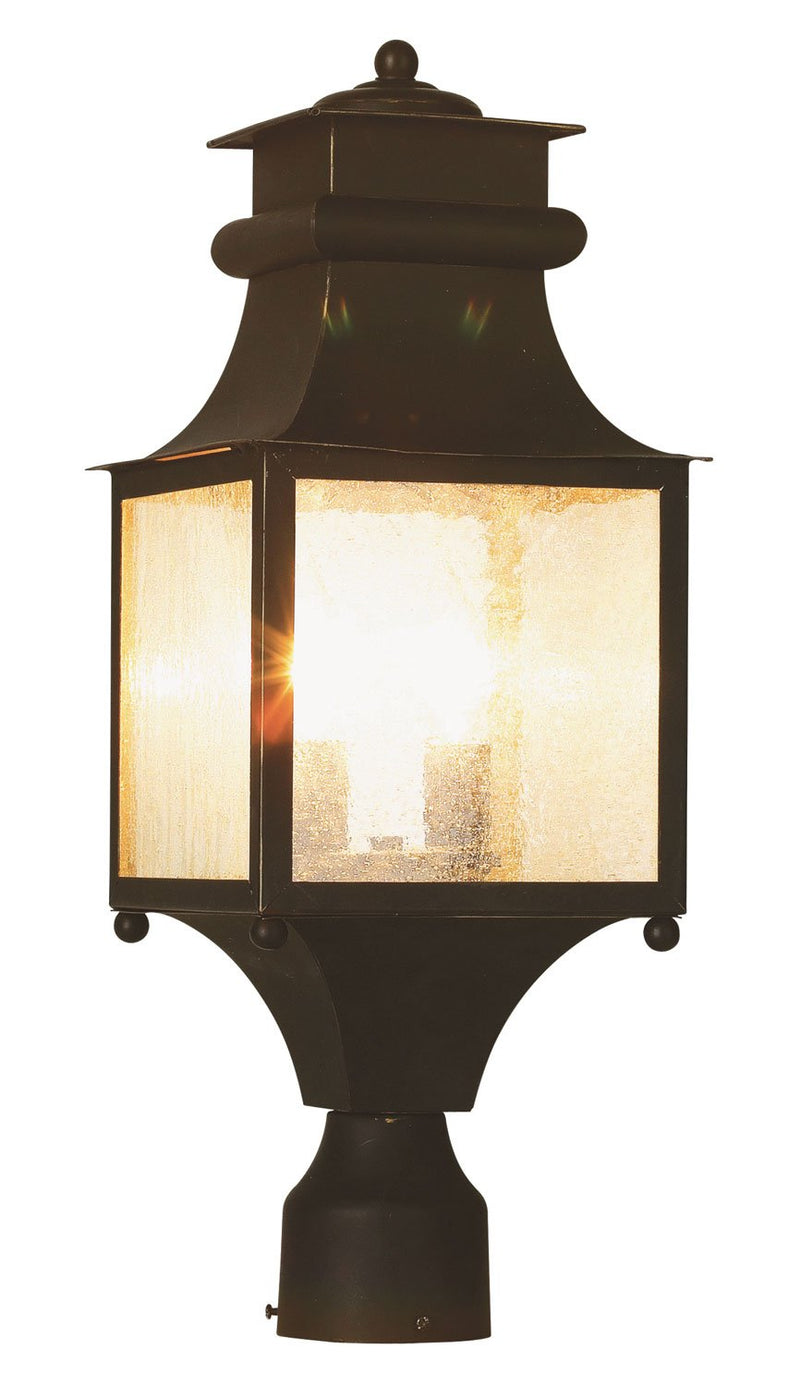 Santa Ines 2-Light 20.5" Outdoor Post Lantern in Weathered Bronze