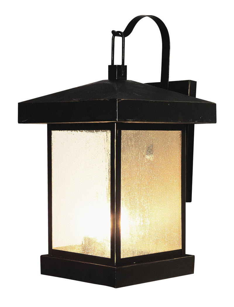 Santa Cruz 3-Light 18" Outdoor Wall Lantern in Weathered Bronze