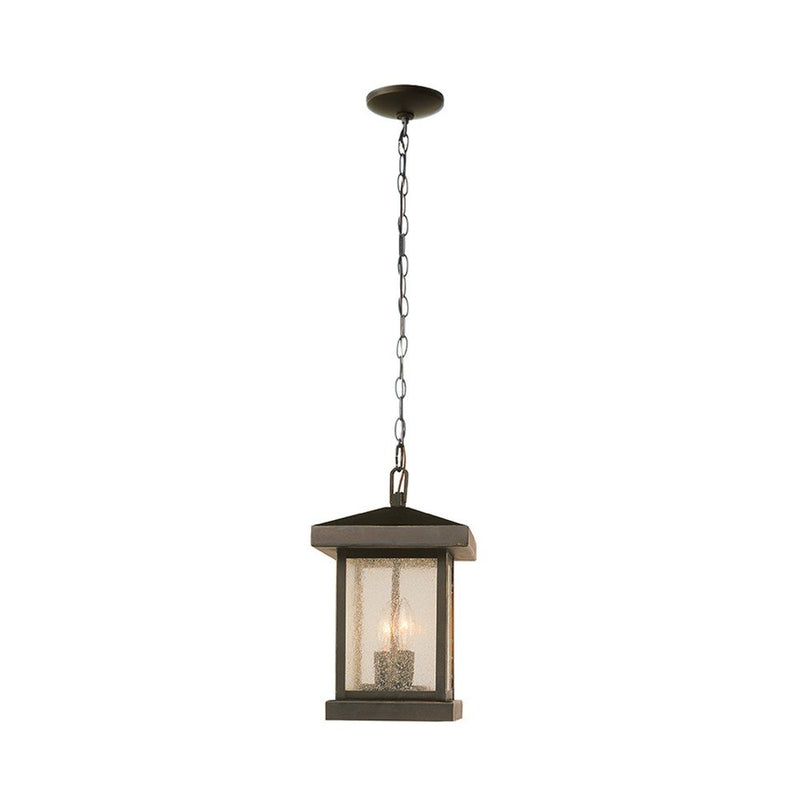 Santa Cruz 2-Light 13" Outdoor Post Lantern in Weathered Bronze