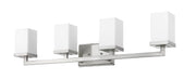 Tidal 4 Light 33.25" Vanity in Brushed Nickel