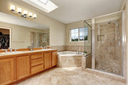 Tidal 5 Light 40" Vanity in Chrome in a room setting