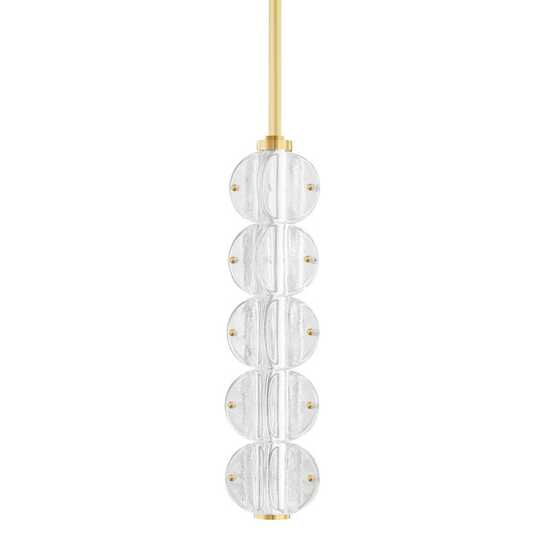Lindley 5-Light Pendant in Aged Brass