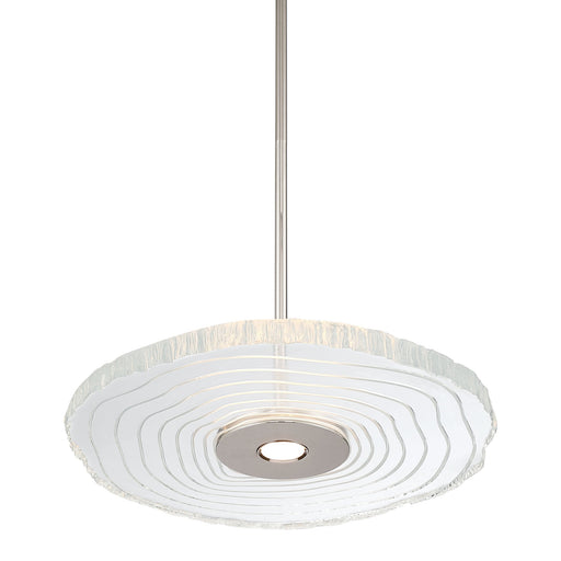 Luminwood 16" LED Pendant in Polished Nickel