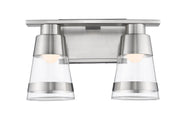 Ethos 2 Light 13" Vanity in Brushed Nickel