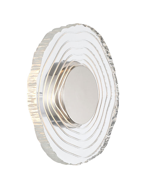 Luminwood 12" LED Wall Sconce in Polished Nickel