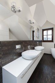 Zaid 2 Light 16" Vanity in Chrome in a room setting