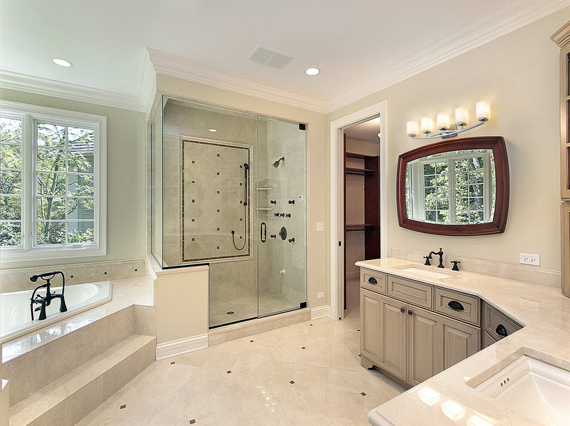 Zaid 5 Light 40" Vanity in Chrome in a room setting