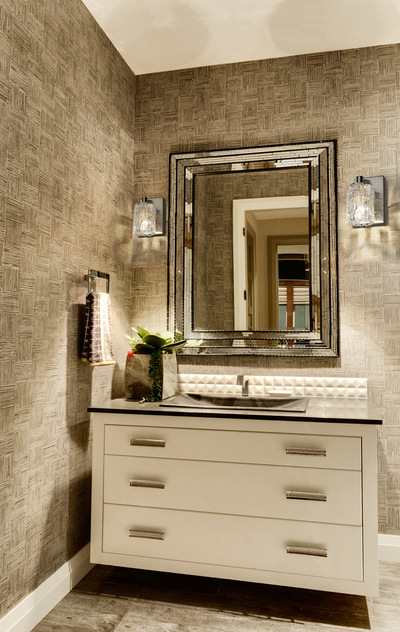 Aubrey 1 Light 5.25" Wall Sconce in Brushed Nickel in a room setting