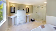 Aubrey 2 Light 13.5" Vanity in Brushed Nickel in a room setting