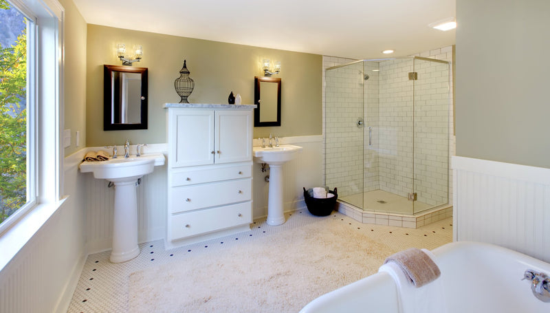 Aubrey 2 Light 13.5" Vanity in Brushed Nickel in a room setting