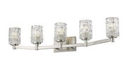Aubrey 5 Light 40.75" Vanity in Brushed Nickel
