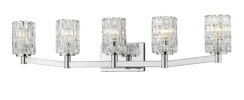 Aubrey 5 Light 40.75" Vanity in Chrome