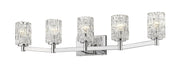 Aubrey 5 Light 40.75" Vanity in Chrome