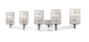 Aubrey 5 Light 40.75" Vanity in Chrome