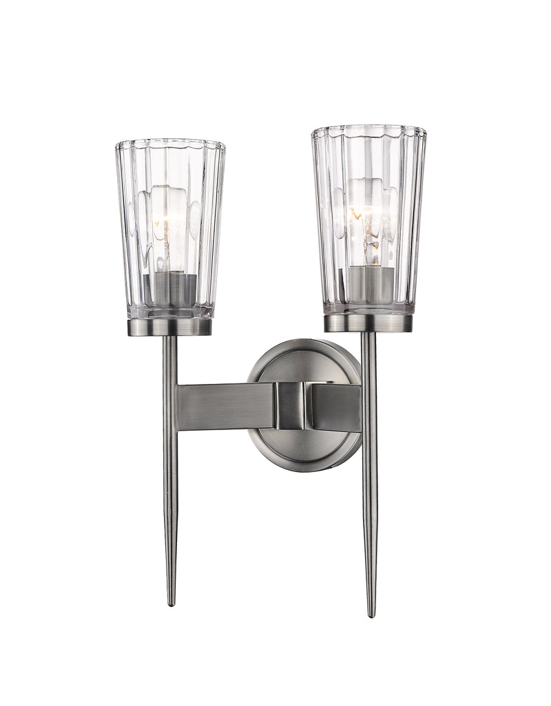 Flair 2 Light 11" Wall Sconce in Antique Nickel