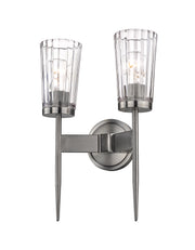Flair 2 Light 11" Wall Sconce in Antique Nickel