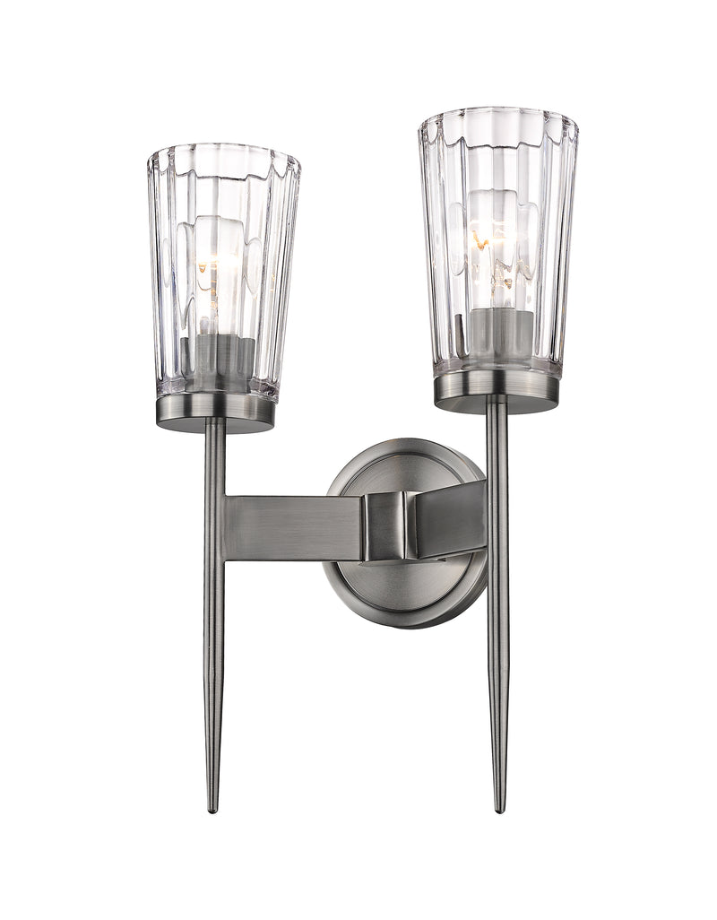 Flair 2 Light 11" Wall Sconce in Antique Nickel