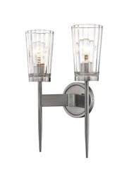 Flair 2 Light 11" Wall Sconce in Antique Nickel