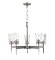 Flair 5 Light 25.5" Chandelier in Antique Nickel