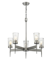 Flair 5 Light 25.5" Chandelier in Antique Nickel