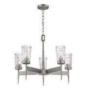 Flair 5 Light 25.5" Chandelier in Antique Nickel