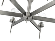 Flair 9 Light 31" Chandelier in Antique Nickel