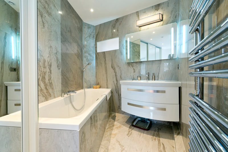 Baden 2 Light 24" Vanity in Chrome in a room setting