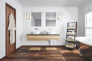 Baden 1 Light 10" Vanity in Brushed Nickel in a room setting