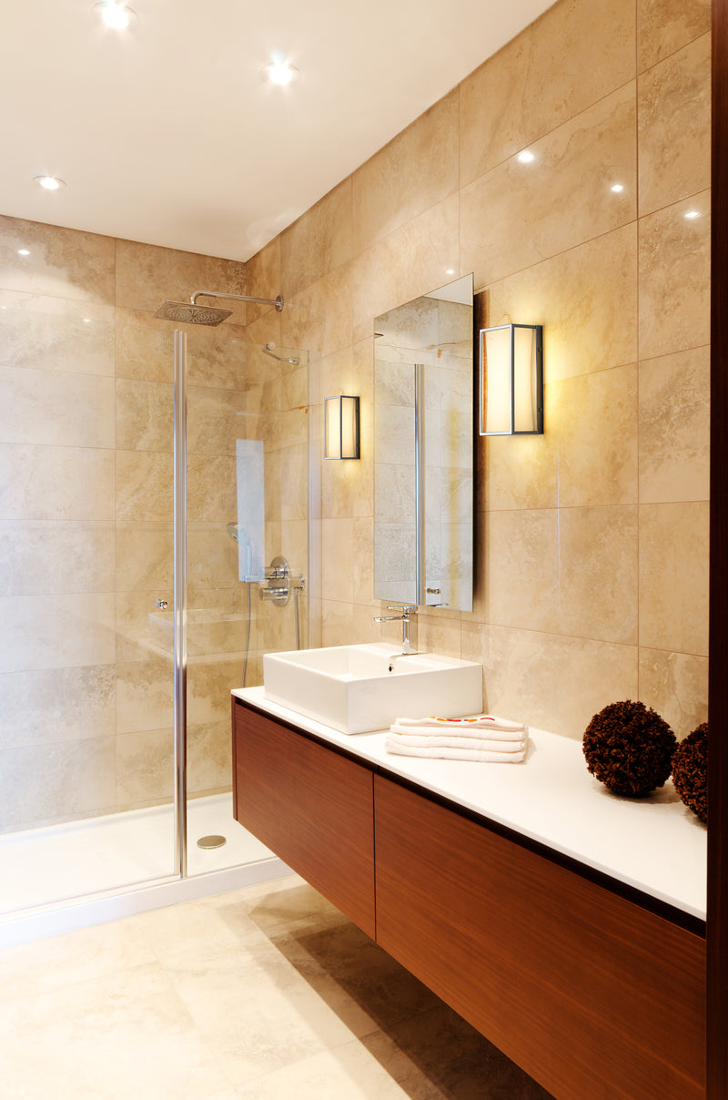 Baden 1 Light 10" Vanity in Chrome in a room setting