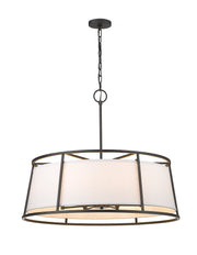 Lenyx Pendant 8 Light 32" Chandelier in Iron Ore