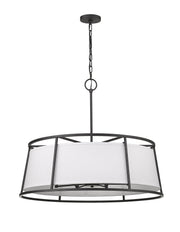 Lenyx Pendant 8 Light 32" Chandelier in Iron Ore