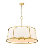 Lenyx Pendant 8 Light 32" Chandelier in Rubbed Brass