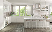 Lenyx Chandelier 10" Chandelier in Brushed Nickel in a room setting