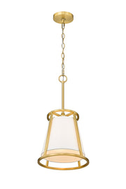 Lenyx Chandelier 10" Chandelier in Rubbed Brass