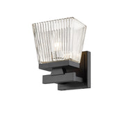 Astor 1 Light 5.75" Wall Sconce, Clear Shade in Matte Black
