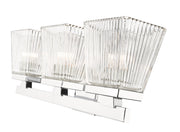 Astor 3 Light 23" Vanity, Clear Shade in Chrome