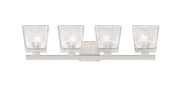 Astor 4 Light 29" Vanity, Clear Shade in Brushed Nickel