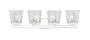 Astor 4 Light 29" Vanity, Clear Shade in Chrome