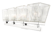 Astor 4 Light 29" Vanity, Clear Shade in Chrome