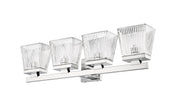 Astor 4 Light 29" Vanity, Clear Shade in Chrome