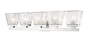 Astor 5 Light 36" Vanity, Clear Shade in Chrome