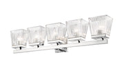 Astor 5 Light 36" Vanity, Clear Shade in Chrome