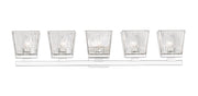 Astor 5 Light 36" Vanity, Clear Shade in Chrome