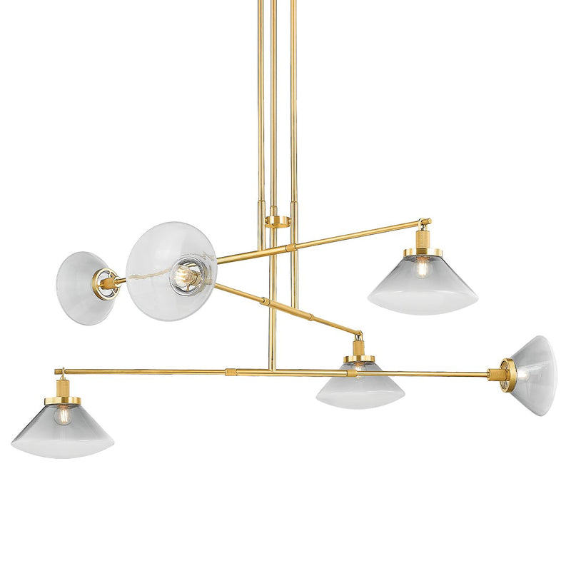 Mendon 6-Light Chandelier in Aged Brass