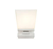 Astor 1 Light 5.75" Wall Sconce, Etched Opal Shade in Brushed Nickel