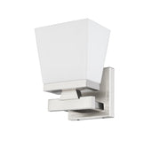 Astor 1 Light 5.75" Wall Sconce, Etched Opal Shade in Brushed Nickel