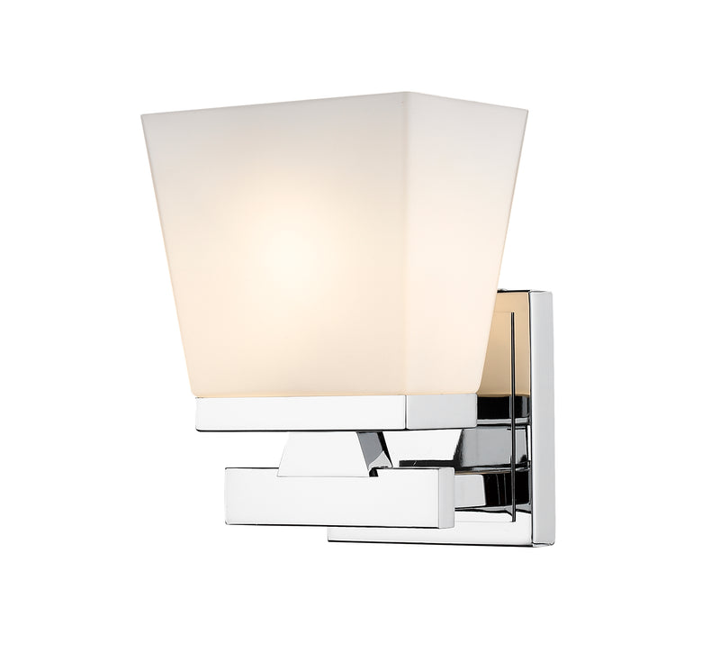 Astor 1 Light 5.75" Wall Sconce, Etched Opal Shade in Chrome
